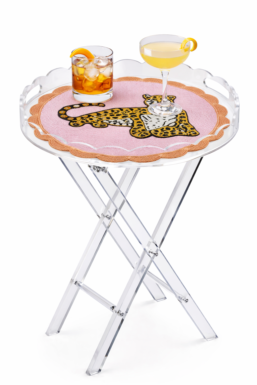 Leopard Beaded Mat 15 Inch - March Shipment