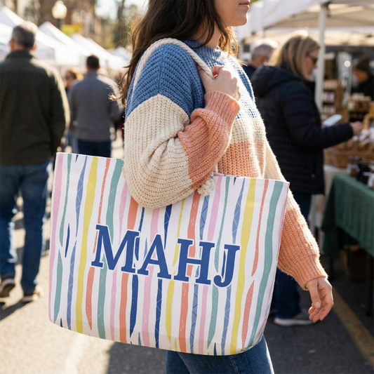 Mahj Tote Bag - Mahjong Oversized Weekender Bag