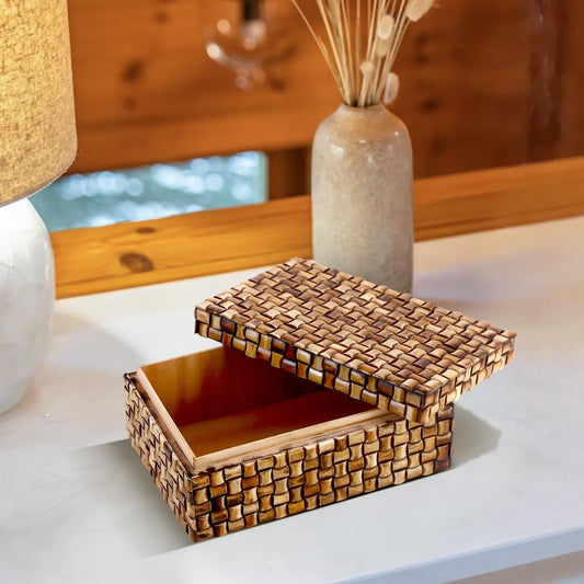 Decorative Storage Box Mekong Chai Bone Inlay - 9x6x3.5