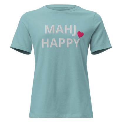 Mahj Happy - Mahjong Embroidered Relaxed T-Shirt