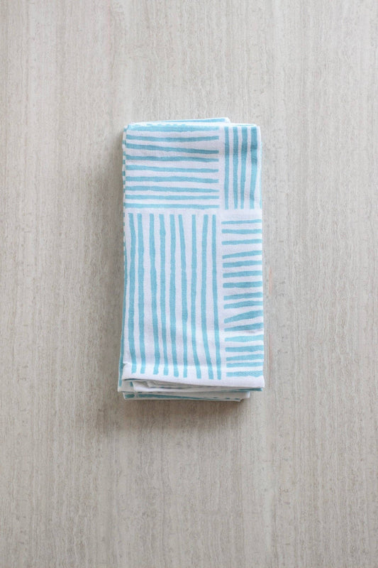Dinner Napkins (set of 4) - Striped, Saltwater by Mended
