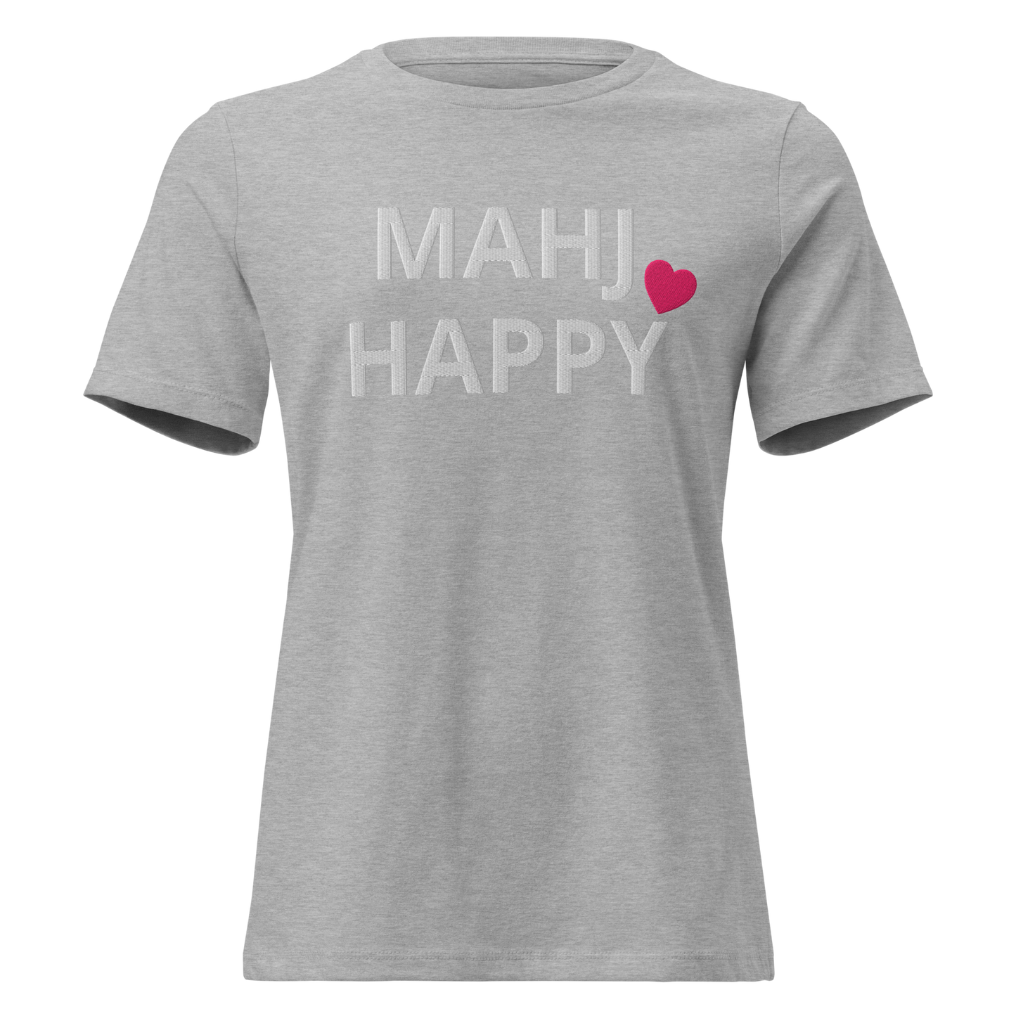 Mahj Happy - Mahjong Embroidered Relaxed T-Shirt