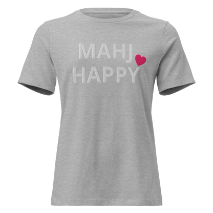 Mahj Happy - Mahjong Embroidered Relaxed T-Shirt