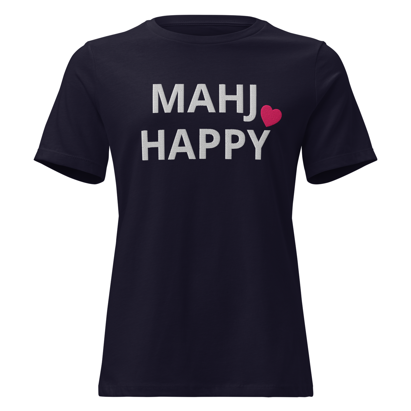 Mahj Happy - Mahjong Embroidered Relaxed T-Shirt