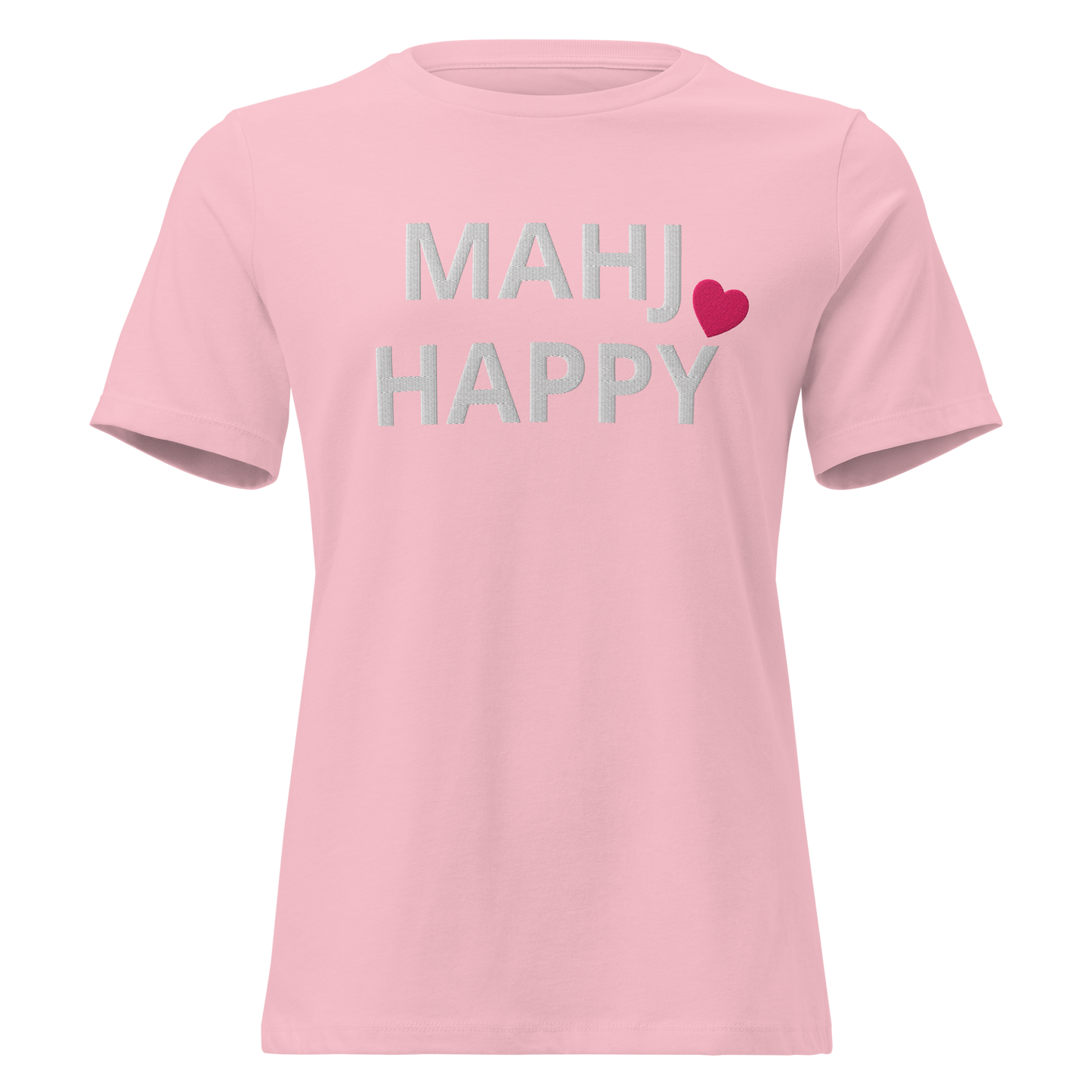 Mahj Happy - Mahjong Embroidered Relaxed T-Shirt