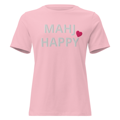 Mahj Happy - Mahjong Embroidered Relaxed T-Shirt