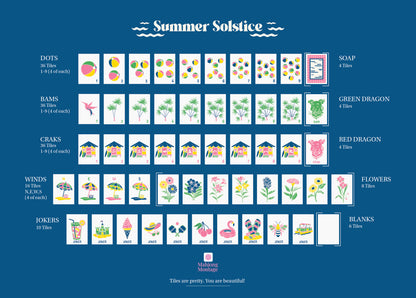 Summer Solstice Mahjong Tiles - Pre-Order Ships June