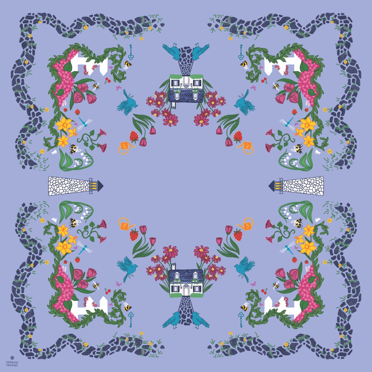 "Seaside Cottage" by Mahjong Montage (Periwinkle Blue) - Limited Edition *Arrives 6/20
