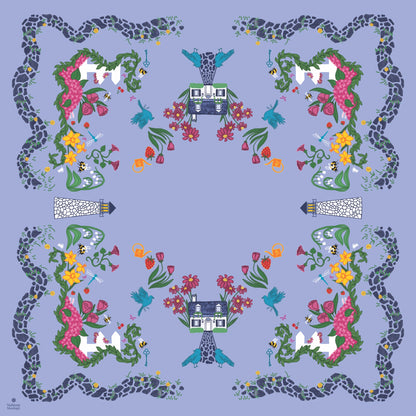 "Seaside Cottage" by Mahjong Montage (Periwinkle Blue) - Limited Edition *Arrives 6/20