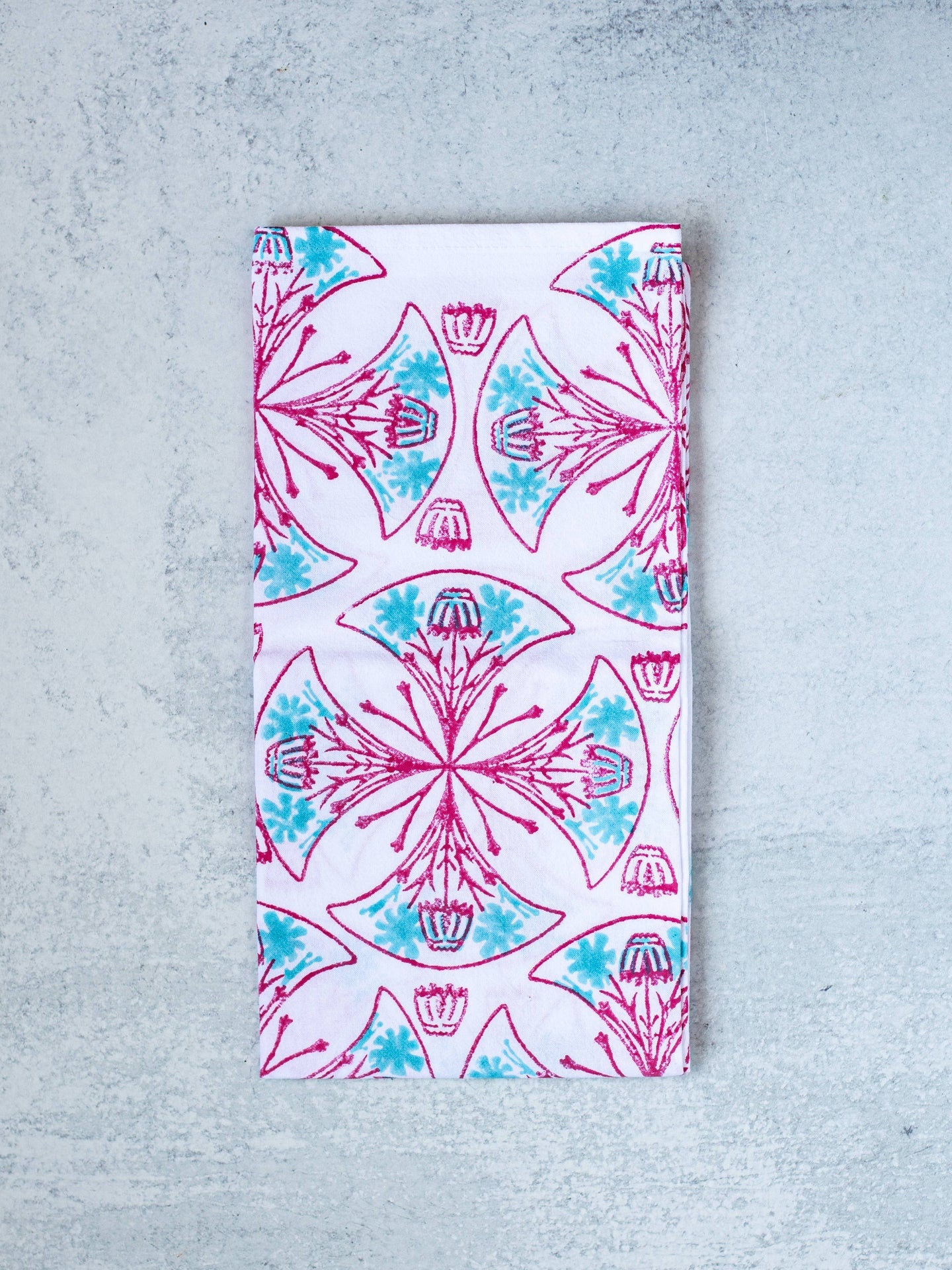 Mended - Table Throw - Mosaic - Pink & Saltwater