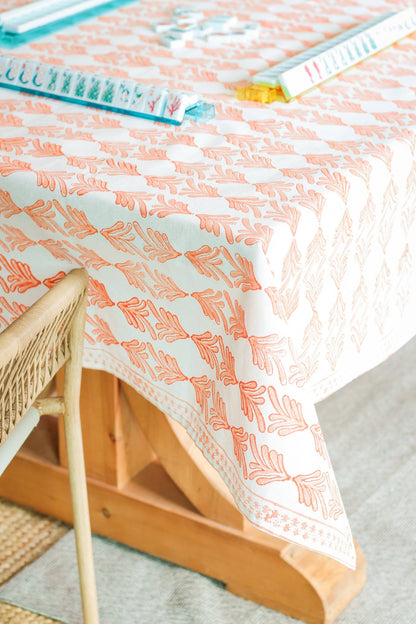 Mended - Table Throw - Palmetto, Orange & Melon