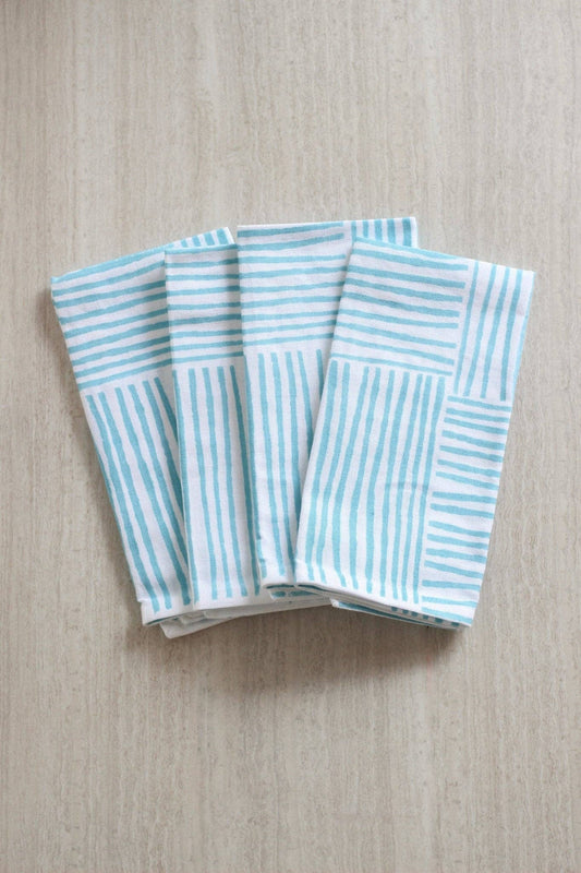 Dinner Napkins (set of 4) - Striped, Saltwater by Mended