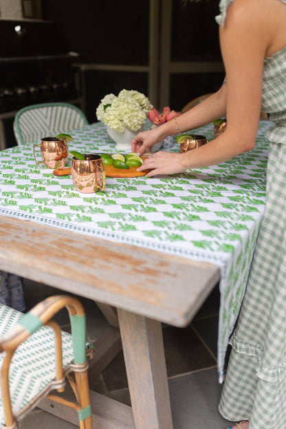 Mended - Table Throw - Palmetto, Evergreen & Vine